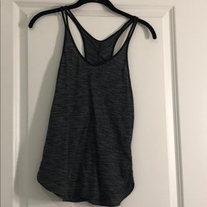 Grey black lululemon tank